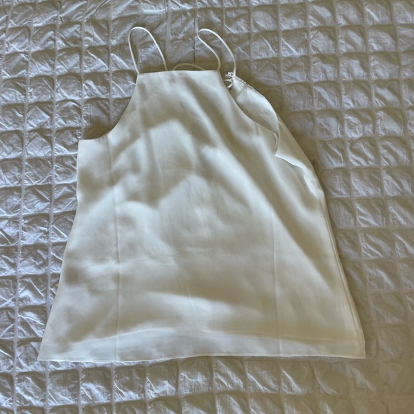 Wayf elegant White Lace-Up Women's Top - Picture 10 of 11